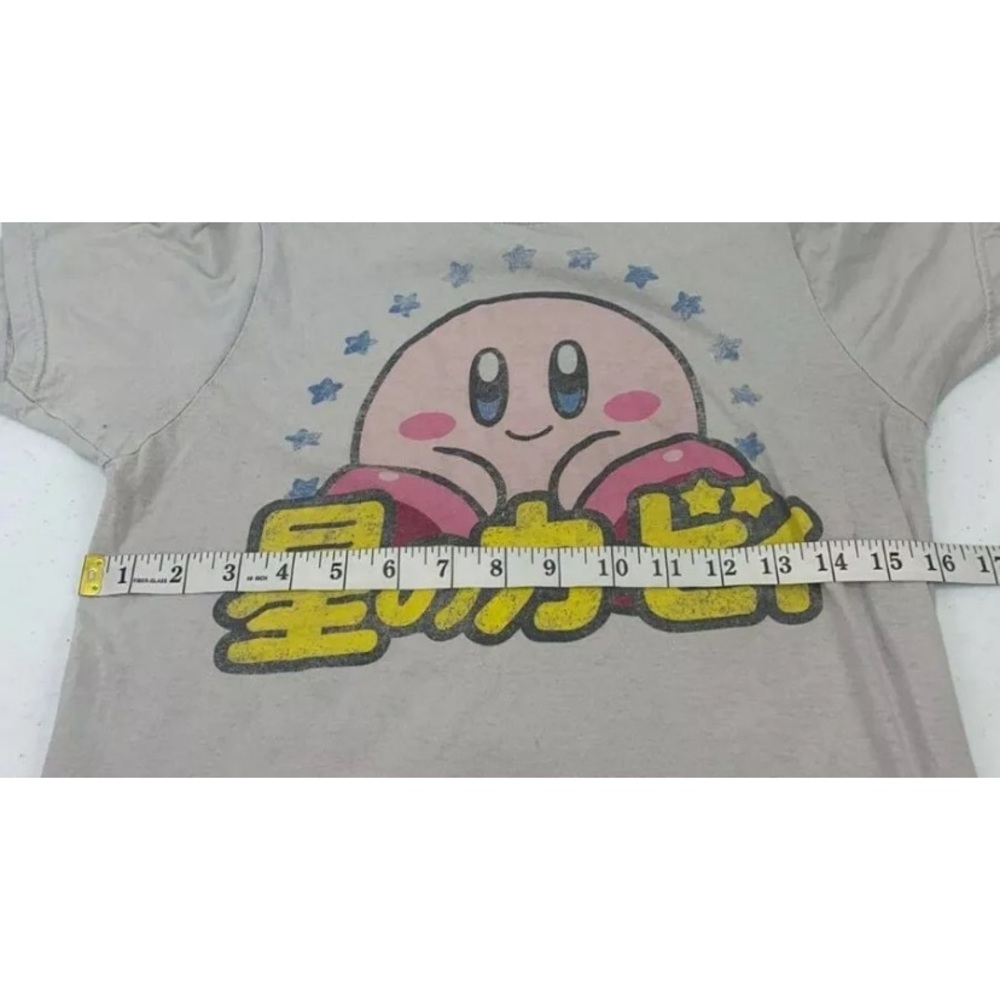 Nintendo Kirby character T-shirt light grey Small - Picture 7 of 7